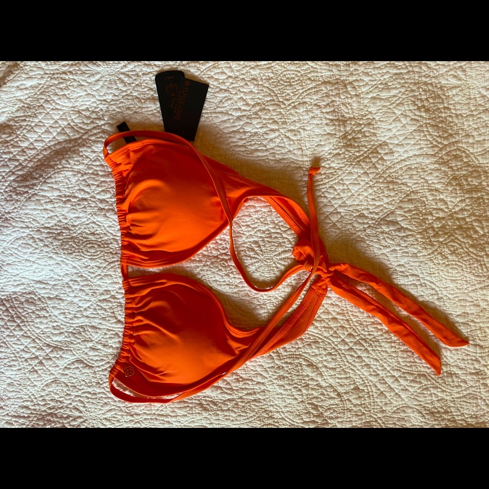 Turquoise Couture Bikini Top